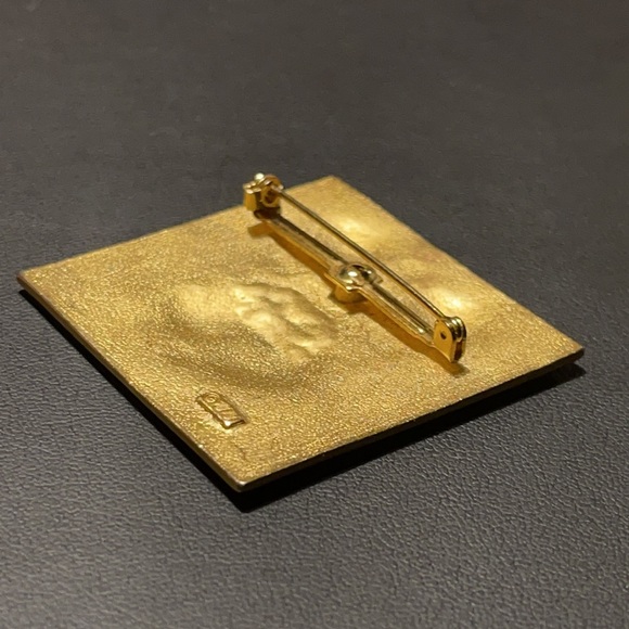 Jonette Jewelry JJ Lion Head Modernist Pin BROOCH Gold Tone GORGEOUS Piece 🦁 - Picture 3 of 16